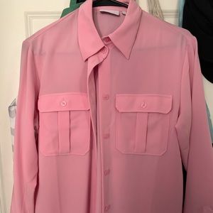 Weekday violet utility shirt in pink